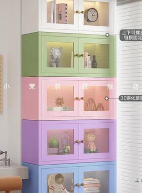 阳台柜书架小书柜家用柜卧室储上物柜置物架飘窗储OEV物柜窗台收