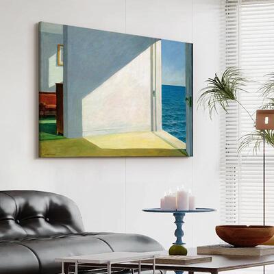 靠海的客房》霍普小艺术风景间北欧装饰画名画厅众卧室背景al2025