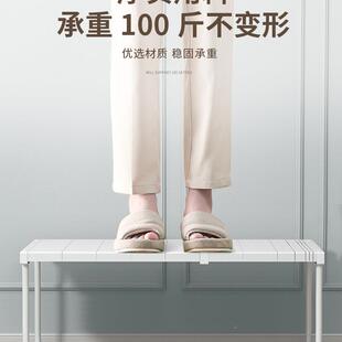 衣柜分层板隔板收承重柜柜子可伸缩置物纳架鞋隔断整理分F989S55H