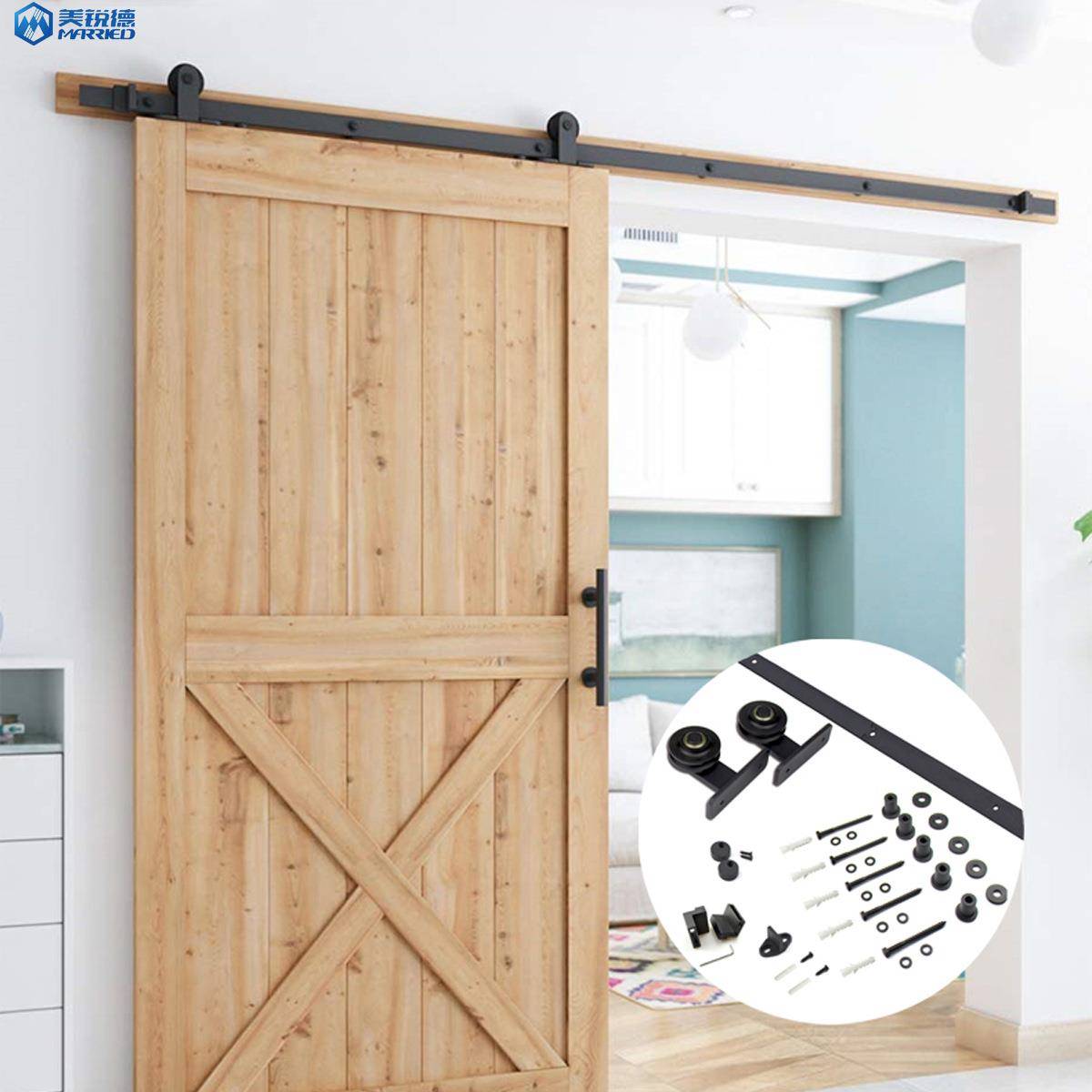 T谷门轨五吊金MRD-007配件套装滑动推拉门静音仓导轨轨道吊型轮滑