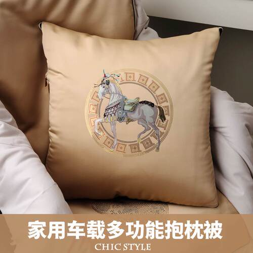 高档车载抱枕被子l毯子两用二合一多功能空调办公室沙发午休午睡