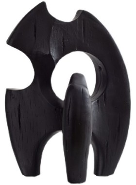 简约现代黑色抽象雕塑摆件客厅玄关柜案几桌面陈设售楼处柜子饰品