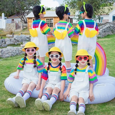 幼儿园园服夏季儿童校服套装小学生夏装男女班服英伦学院风毕业照