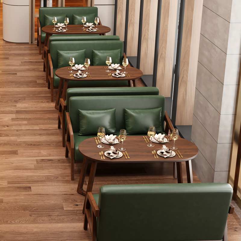 书店书吧餐饮阅读区接待会客卡座咖啡厅奶茶桌椅组合茶餐皮沙发椅