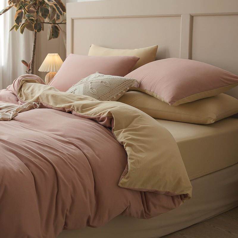 类婴儿级针织棉四件套裸睡纯棉天竺棉100被套床单床笠床品