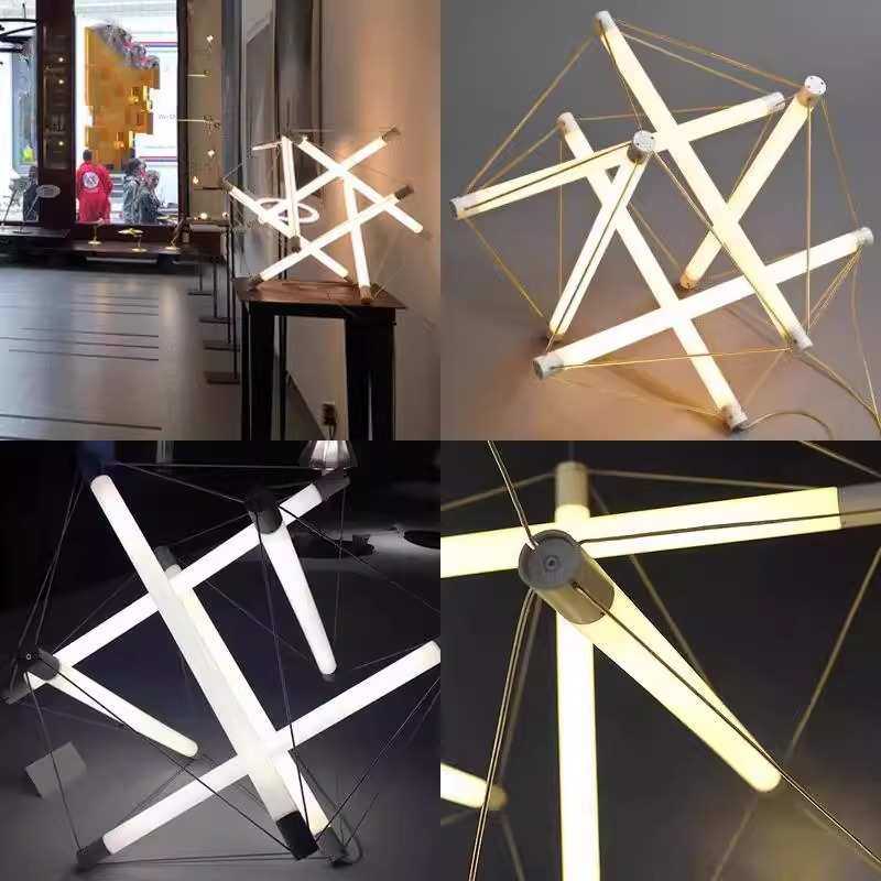 Light Structure设计师创意个性艺术吊灯现代简约样板房餐厅马扎