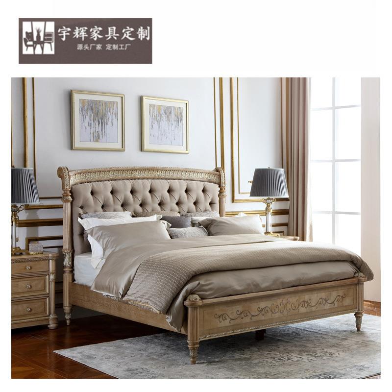 福溢家居FOOKYIK意式翡冷翠欧式实木布艺床主卧现代简约轻奢家具
