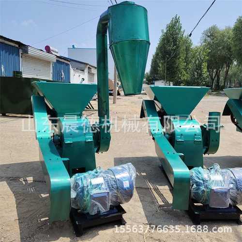 500型秸秆草粉打糠机 除尘式花生秧粉碎沙克龙草粉机