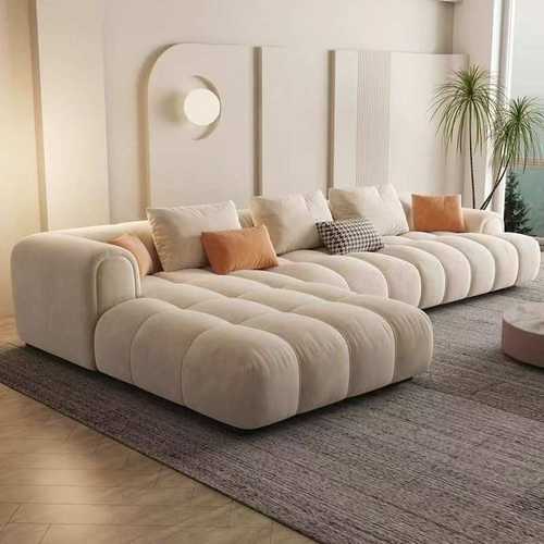 高级猫抓布布艺沙发奶油直排云朵小户型现代简约客厅棉花糖泡芙