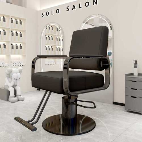 可放倒发廊座椅剪发美发椅子旋转烫染不锈钢美发店理发店椅子