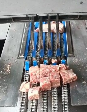 W猪脚分割切条切块机劈半机多段锯骨机分半机分条机猪蹄加工产线