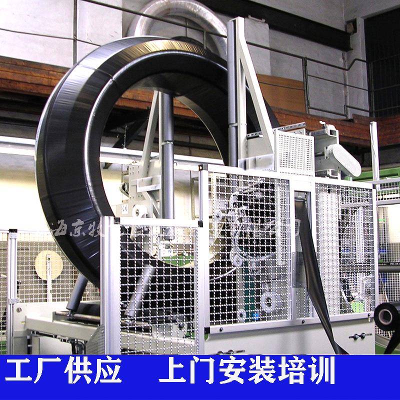 暖风管缠绕包装机立式胶管薄膜缠绕机石油管液压油管自动包装机