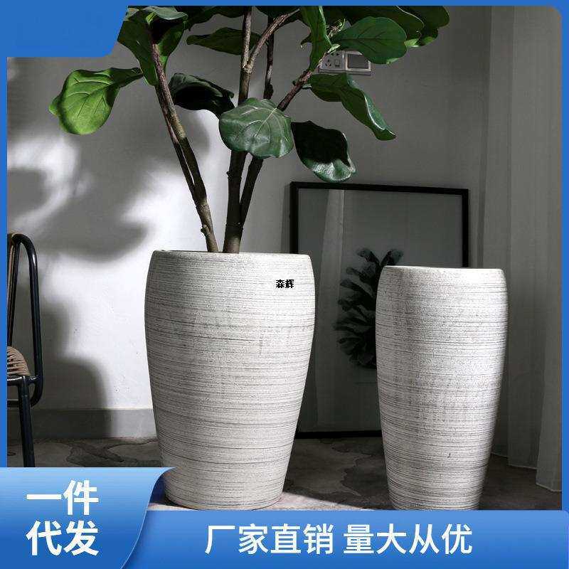 花瓶陶瓷种花盆大号大口径40以上特大号室外处理娜幽