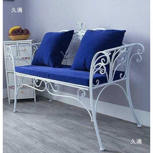简约阳台欧式铁艺椅沙发具户外长条双人椅室外椅公园长椅休闲椅