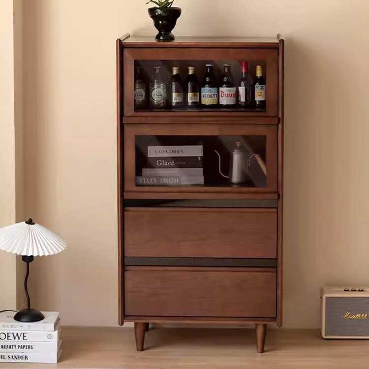 北美黑胡桃木实木沙发边柜客厅樱桃木储物柜北欧电视边柜靠墙书柜,电子元器件市场,其它元器件,淘宝优惠券,粉丝福利购,淘宝优惠卷