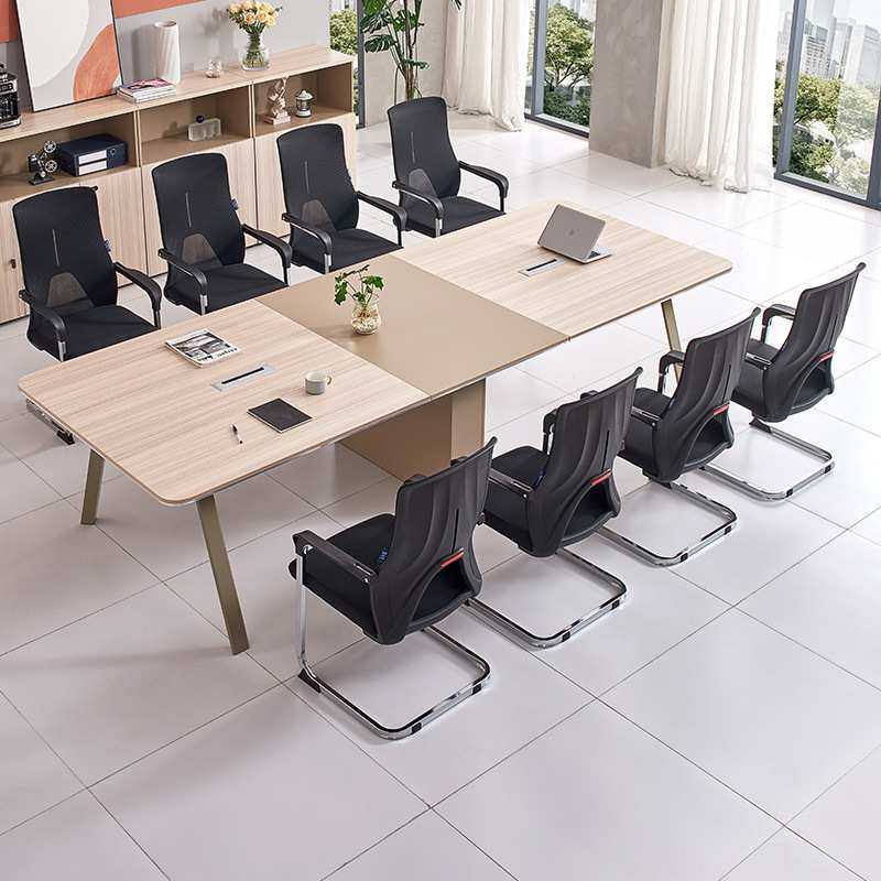 热销办公会议桌长桌现代条桌会议室接待洽谈桌椅组合小型会议桌子