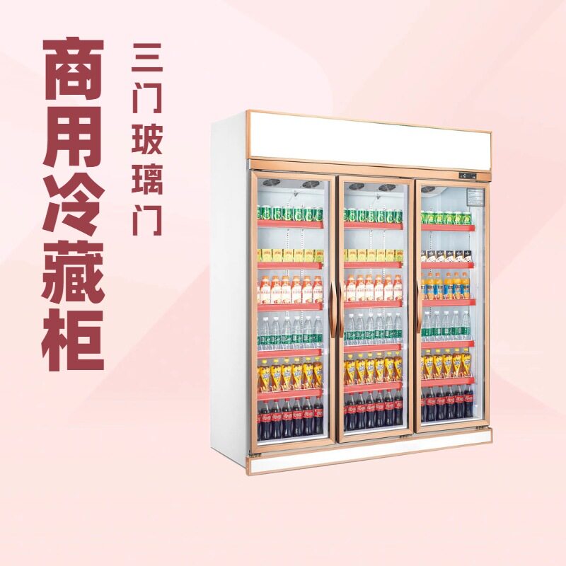 超市冷柜玻璃门饮料冷藏展示柜啤酒保鲜陈列柜飲料展示柜酒吧110v