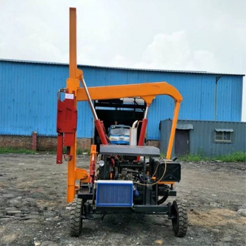 公路护栏立柱打桩机护栏钻孔机波形液压高速公路立柱机桩工机械