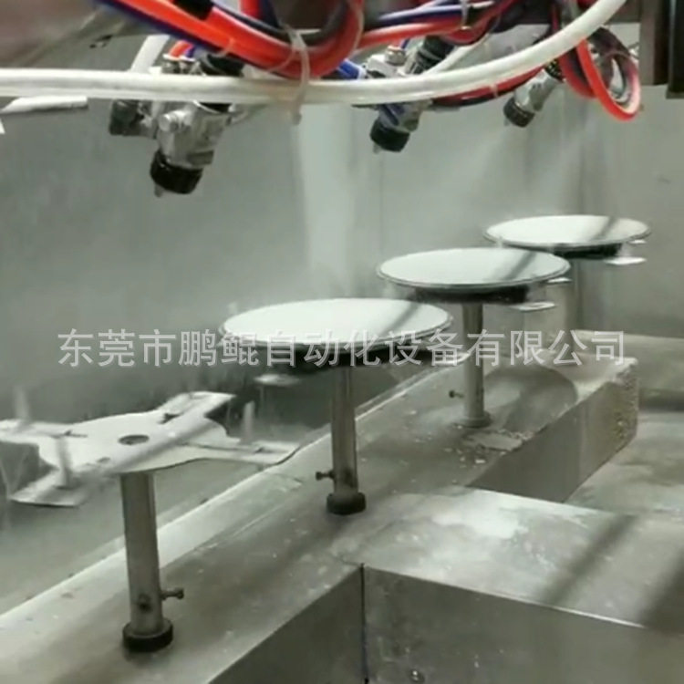 东莞铸铁锅盖搪瓷喷漆机厨房锅小型自动喷涂设备炖汤锅碗盘喷色机