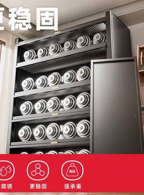 家厨房置物物架落地多层收F99JMM5T纳柜子微波炉用带橱门多功能柜