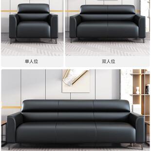 办公公沙发现代简约客接待三人小户型办室商务猫抓皮位MXU茶几组