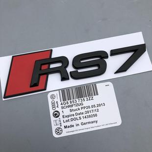 RS6S4S5S6S7车标A4LA7549AA3车贴改装 亮黑色3后尾标标志