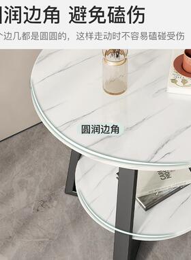 小圆边桌沙轻发边几用奢H221BH2茶几卧室床桌客厅家角几简易出租