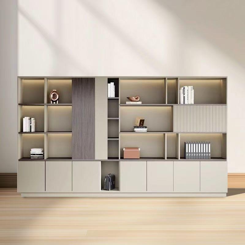 办公家具分层质储物柜子木轻奢书柜高颜值档SGV案料柜办公室文件