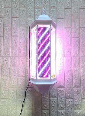 美发转店灯发LED旋转加BPH亮发廊户外复古超亮宫灯挂墙水灯防箱理