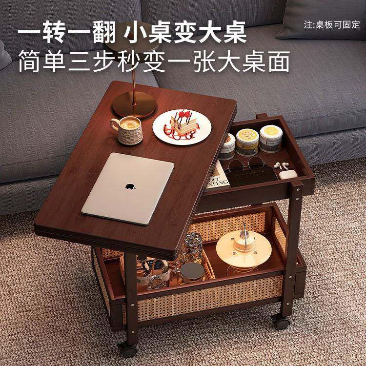 茶几小小型沙边柜中古实木边C-181几折叠推车客厅置物架桌子户可