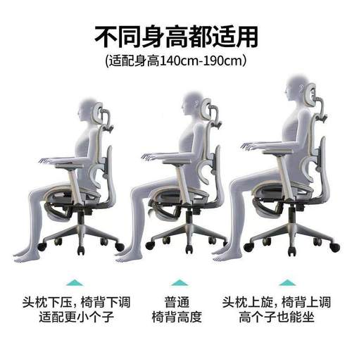 Kka【送子货入户】办公椅舒用适久坐会议椅午休室躺QWE椅家靠背椅