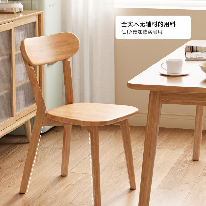 实木椅餐头椅椅家用餐桌椅子商用XYM简约靠背木复古意式餐厅凳子