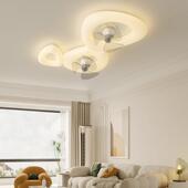 亿白大摇头风扇灯546奶餐厅卧现代简智约带电扇吊室灯客厅家用能