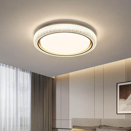 卧吸灯顶灯水晶轻32140奢客厅灯具现代室简约主风卧灯温馨餐厅房