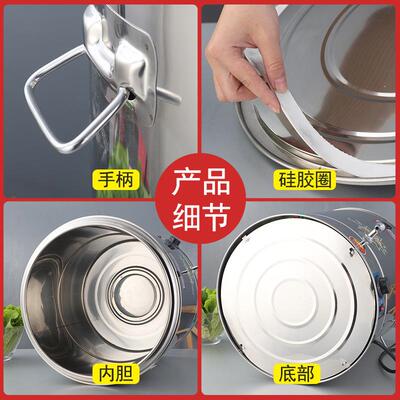 不钢锈商用电热桶泡保温双层开水桶发大量容烧xsb-zzt-水桶煮面桶