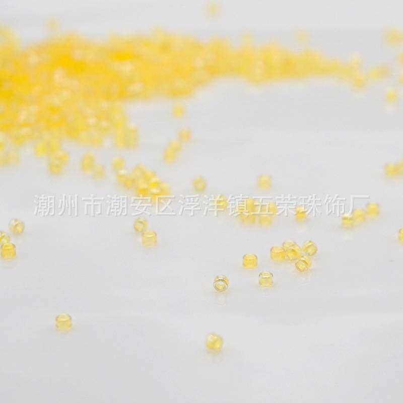 WRZXW-32五荣连线珠电脑机绣珠盘珠饰品辅料玻璃米珠机绣玻璃散珠