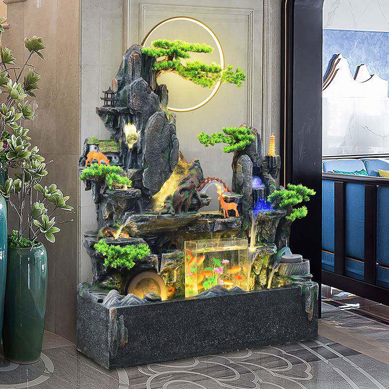 户外别墅花园OSX庭院公司摆台楼顶装循饰品环水阳景观假山流水喷