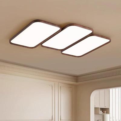 胡桃色全L72E客厅吸顶灯灯2D025年新款钢琴键光谱护眼大木厅灯具