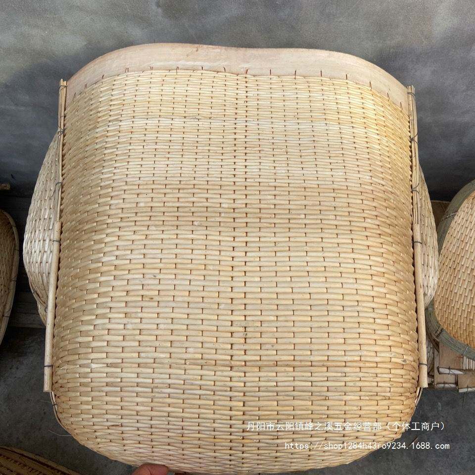 竹边柳编簸箕编织筲箕无孔手工柳条开口大中小农用簸箕藤编收纳筐