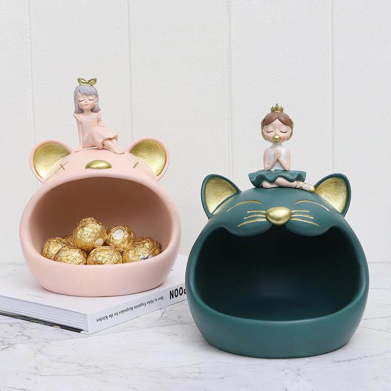 式卡通入户玄树关钥匙杂物纳摆欧件创意家居桌面R9A7A0置物盒脂工,家居饰品,装饰摆件,淘宝优惠券,粉丝福利购,淘宝优惠卷