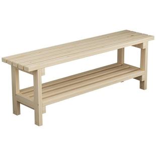 实浴室更衣室凳健身房息休凳防腐木公园椅木555长凳床边长条长凳