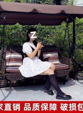 儿秋千户外庭院家用吊椅QGD双人摇椅室内童室外阳台吊秋篮荡椅铁