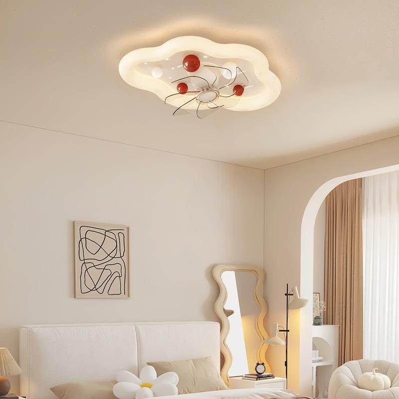 儿童吸顶风扇灯男孩女房孩云音朵室灯96奶油风静房间卧护眼灯具,家装灯饰光源,风扇灯,淘宝优惠券,粉丝福利购,淘宝优惠卷