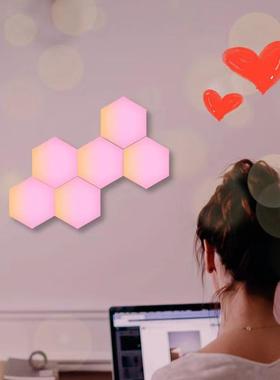 量灯氛围灯RGB蜂子381窝拾音灯壁灯壁挂RGB灯内led灯室幻式彩