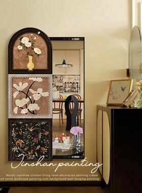 中ZXH20240衣古风隐式全身推镜装饰画法式玄关壁画卧室隐形可拉穿