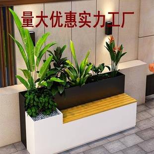 I1厂场闲家直销花427箱坐体凳简约长凳户外休广不锈钢休息凳一外