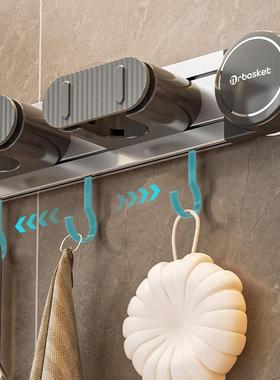 吸盘XCP拖把壁挂夹免置打孔钩卫生间浴室物定架扫挂把收固纳挂架