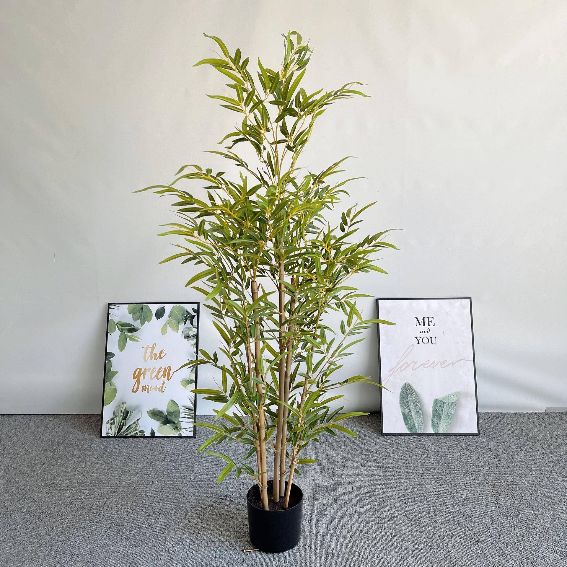 真竹子盆造景室内YN-07装饰盆仿栽落地新中式绿竹植栽摆放办公客