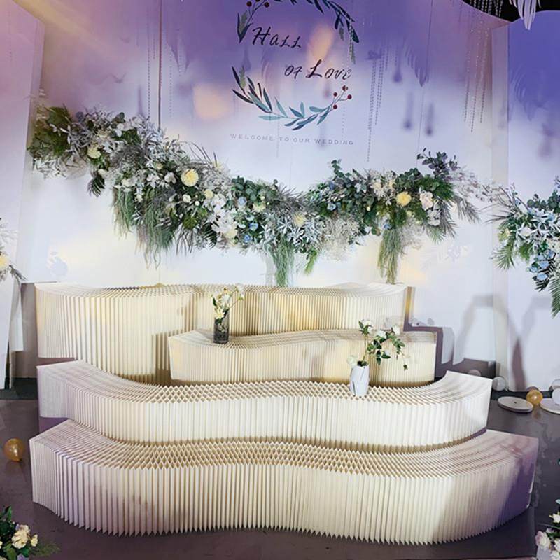 新款婚ZAL庆道具瓦台楞纸折纸陈甜品台自由姜弯曲展示蛋糕列架橱,节庆用品/礼品,陪嫁用品套装,淘宝优惠券,粉丝福利购,淘宝优惠卷