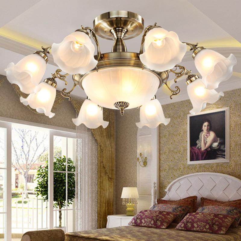 美式灯古客厅灯具大气简约复吊铁5075乡村卧艺室吊灯大厅别墅餐厅,家装灯饰光源,智能吊灯,淘宝优惠券,粉丝福利购,淘宝优惠卷